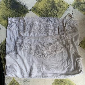 White lace tank top
